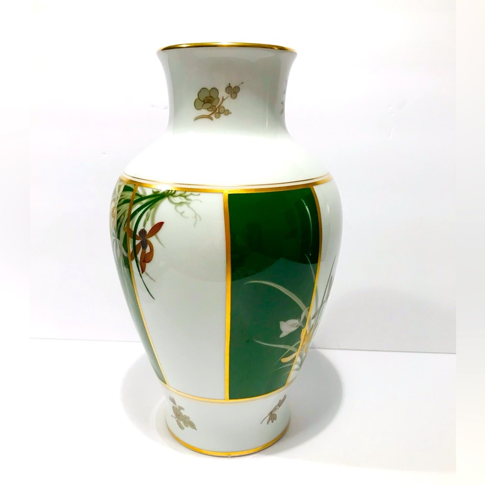 Vintage Rare & Limited Edition Franklin Mint 1978 Noble Orchid Okura Japan Vase